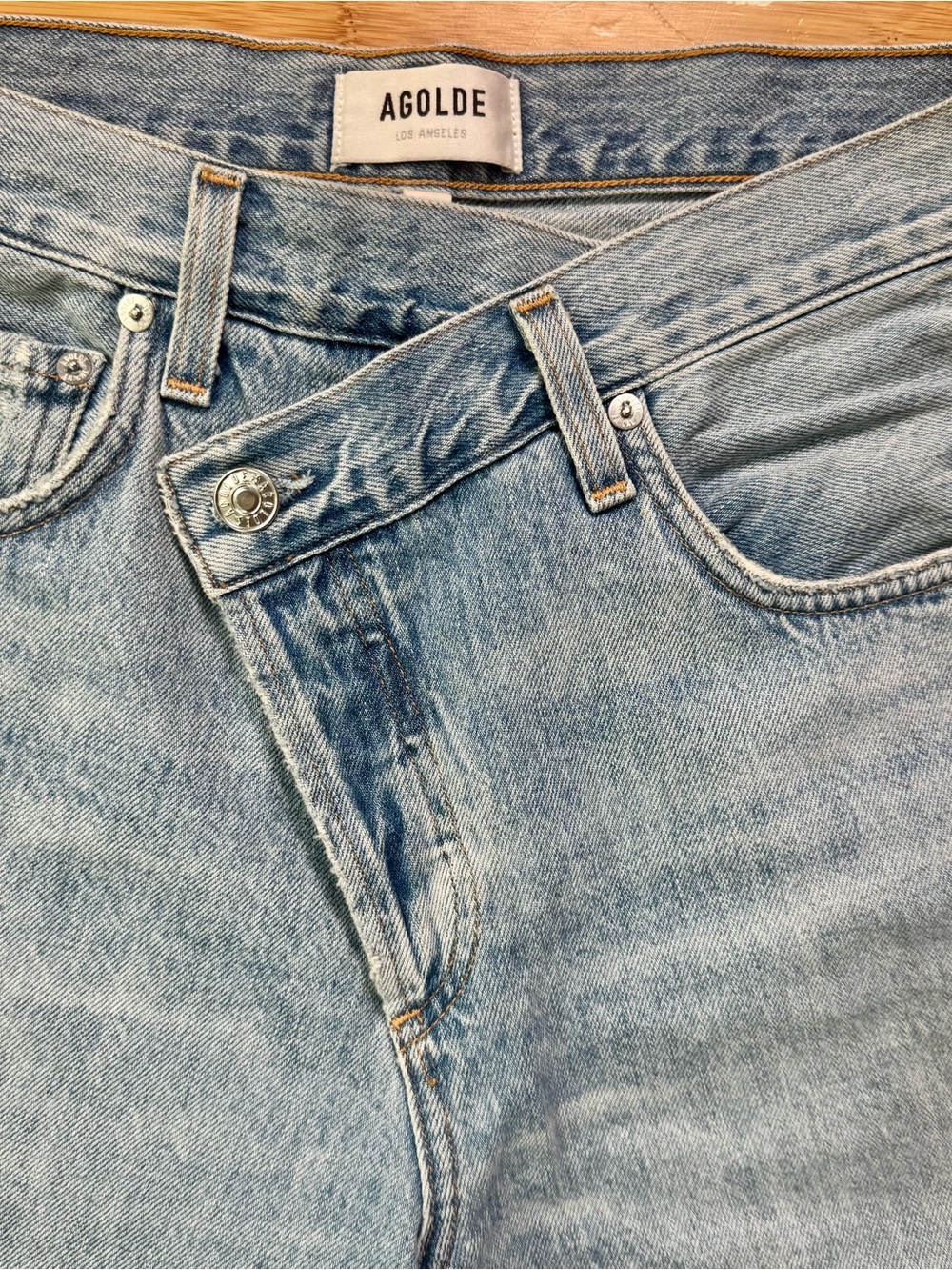 AGOLDE criss cross upsized jean in suburbia size 25 - Picture 6 of 9